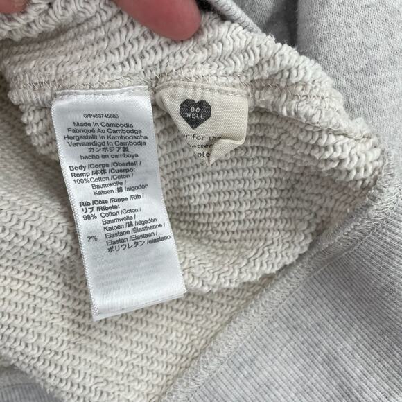 Madewell MWL AiryTerry Hoodie Sweatshirt Women's Size Medium Gray - Picture 5 of 7